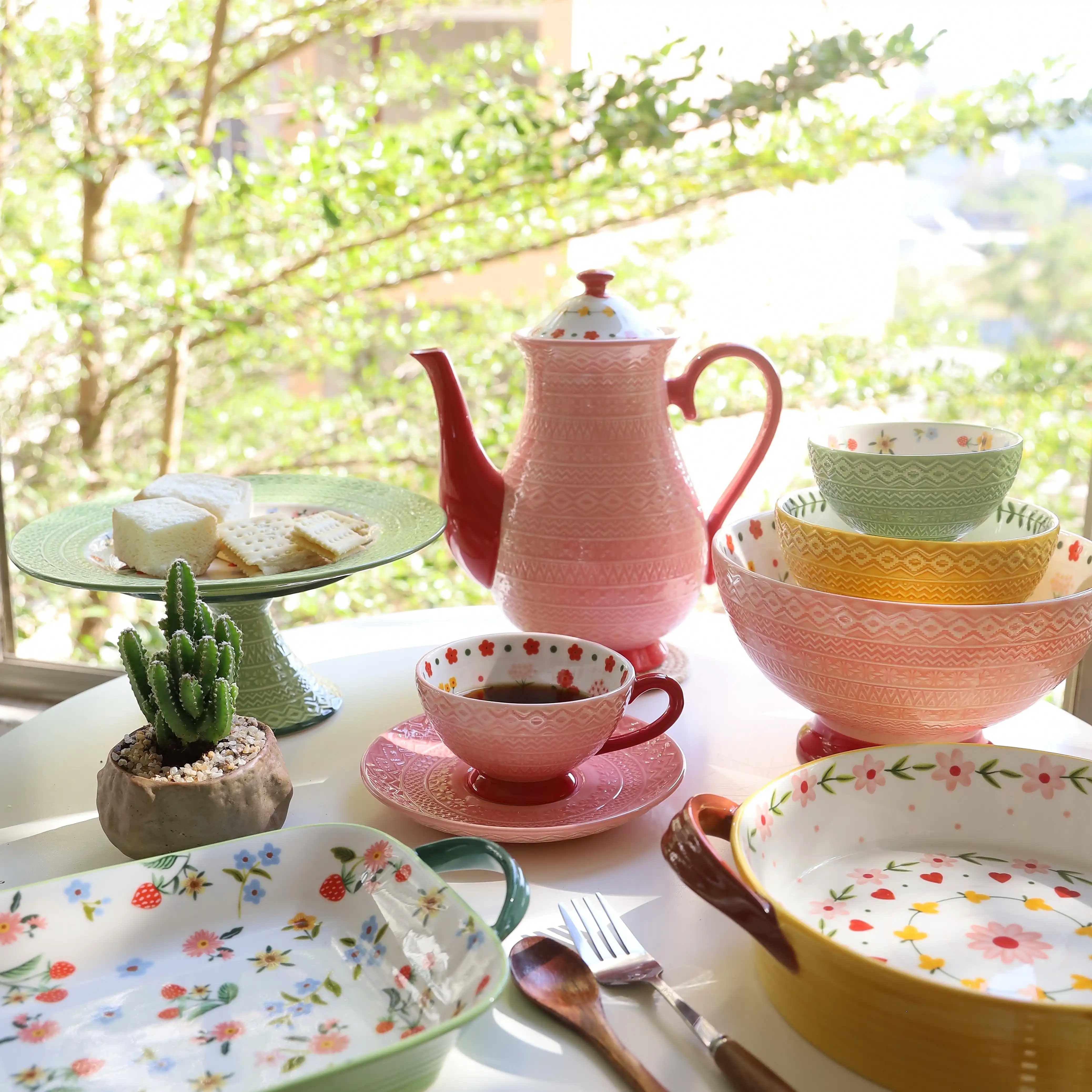 wholesale pink dinnerware